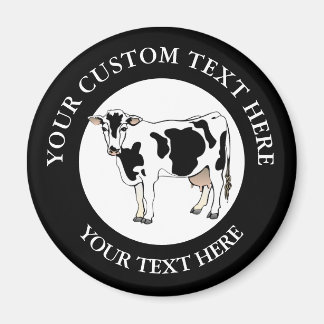 Dairy Cow Icon Logo Custom  Magnet
