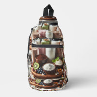 Dairy Delight Milk & Cheese Print Cut Sew Bag