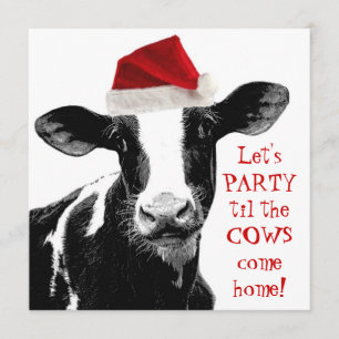 Dairy Farm Staff Christmas Party Invitation