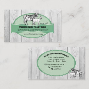 Dairy Farms, cattle, agriculture,  Business Card
