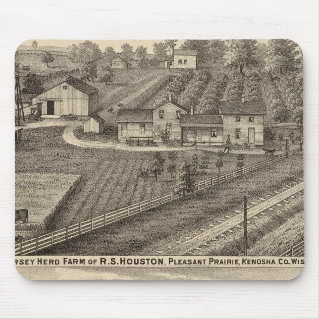 Dairy farms of RS Houston and WC White Mouse Pad (Front)