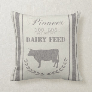 Dairy Feed Grain Sack Cushion