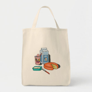 dairy foods tote bag