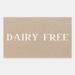 Dairy Free Allergy Safe Culinary Rectangular Sticker