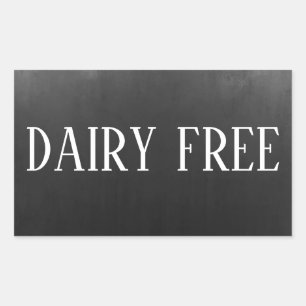 Dairy Free Allergy Safe Culinary Rectangular Sticker
