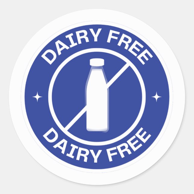 Dairy Free - Food Allergy Classic Round Sticker (Front)
