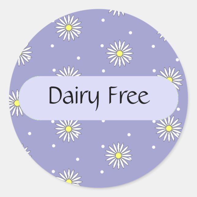 Dairy Free Food Label for Buffets and Picnics (Front)