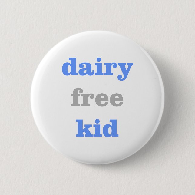 dairy free milk allergy button for kids baby boy (Front)