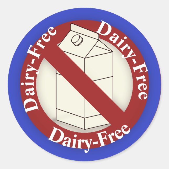 Dairy Free Red White Blue Product Labels (Front)