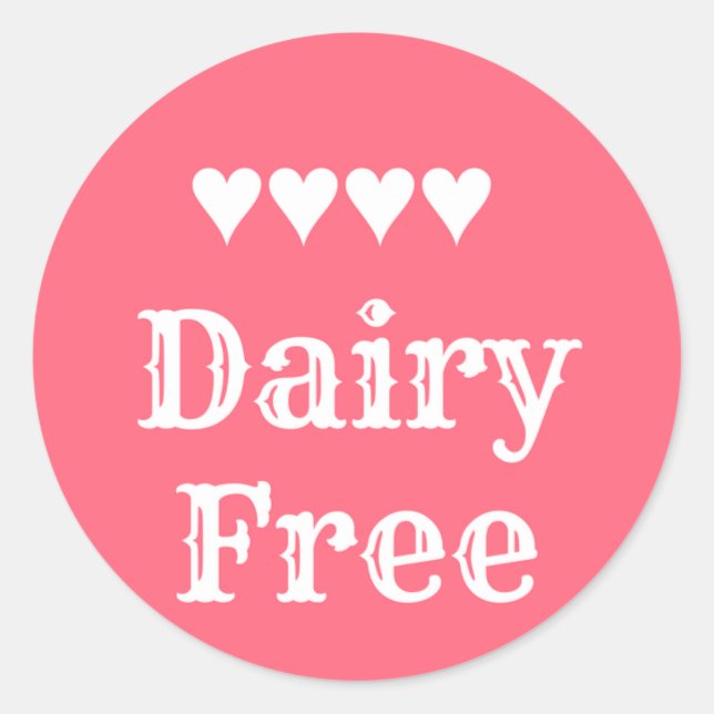 Dairy Free sticker (Front)