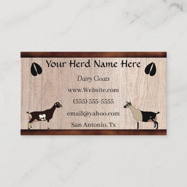 Dairy Goat Business Card (Front)