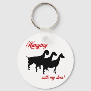 Dairy Goats Key Ring