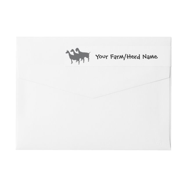 Dairy Goats Your Farm Name Wrap Around Wrap Around Label (Back)