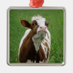 Dairy Milk Cow on the Farm Metal Tree Decoration