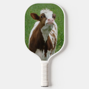 Dairy Milk Cow on the Farm Pickleball Paddle