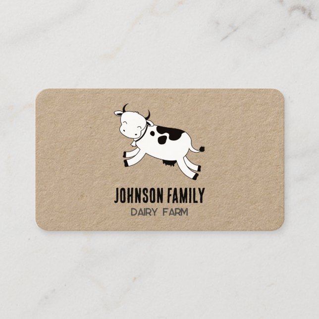 Dairy Milk Farmer Business Card (Front)