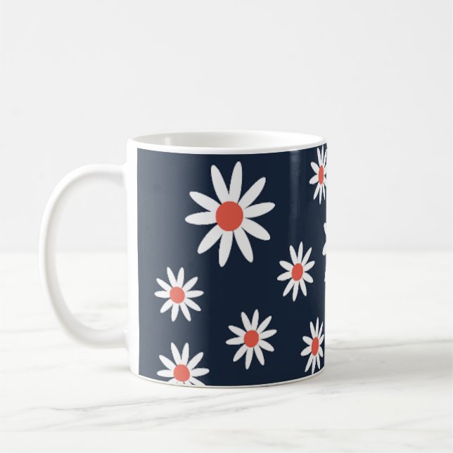 Daises Flower Coffee Mug (Left)