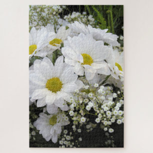 Daisies and Baby Breaths Jigsaw Puzzle