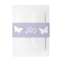 Daisies and Butterflies in Lavender Invite Band