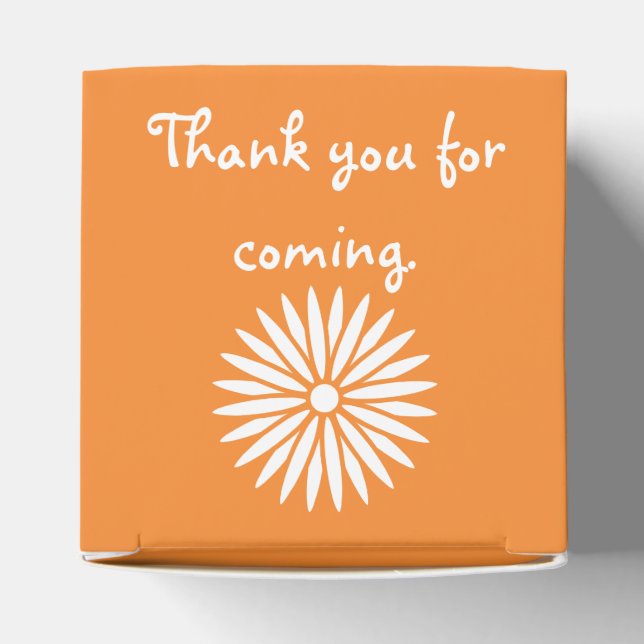 Daisies and Butterflies in Orange Favour Box (Top)