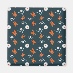 Daisies and Butterflies Magnet