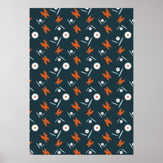 Daisies and Butterflies Poster (Front)