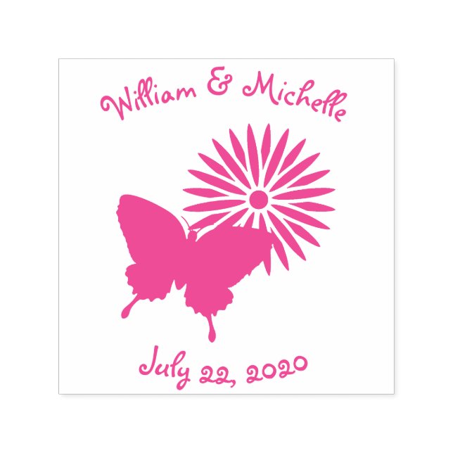 Daisies and Butterflies Self-Inking Accent Stamp (Design)