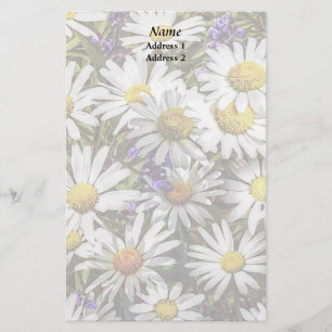 Daisies and Delphinium Wedding Products Stationery