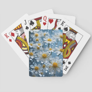 Daisies and Dew Drops Playing Cards