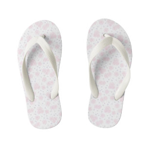 Daisies and Dots - Pastel Pink, Yellow and Purple Kid's Thongs