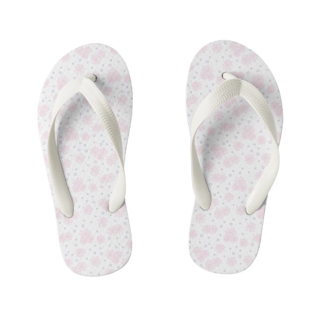 Daisies and Dots - Pastel Pink, Yellow and Purple Kid's Thongs (Footbed)