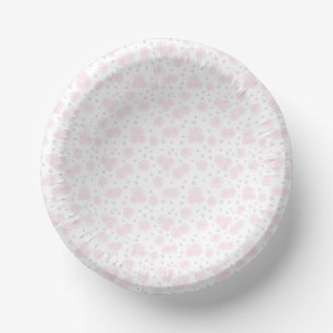 Daisies and Dots - Pastel Pink, Yellow and Purple Paper Plate