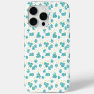 Daisies and Dots - Turquoise and Yellow iPhone 15 Pro Max Case