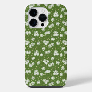 Daisies and Dots - White, Sand and Palm Green iPhone 14 Pro Max Case