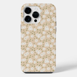 Daisies and Dots - White, Sand and Palm Green iPhone 14 Pro Max Case