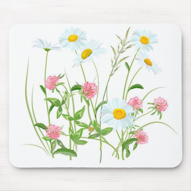Daisies and Honeysuckle Mouse Pad (Front)