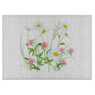Daisies and Honeysuckles Cutting Board