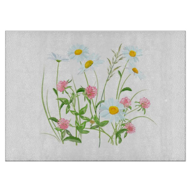 Daisies and Honeysuckles Cutting Board (Front)