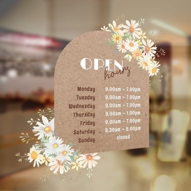 Daisies and Kraft Paper Arch Open Hours (Creator Uploaded)