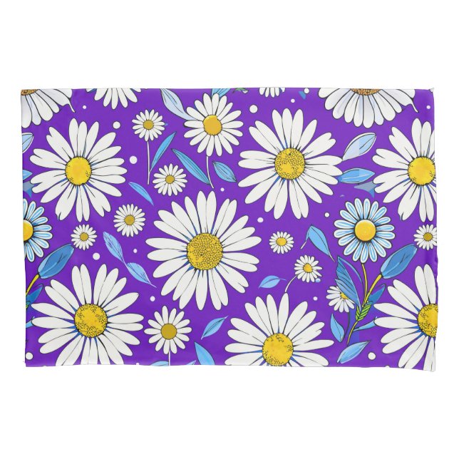 Daisies and Leaves Pillowcase (Front)
