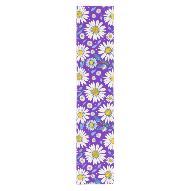 Daisies and Leaves Short Table Runner (Front)