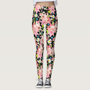 Daisies And Lillies Leggings