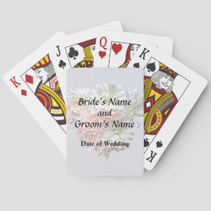 Daisies and Pink Chrysanthemums Wedding Supplies Playing Cards