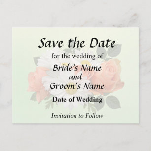 Daisies and Roses Announcement Postcard