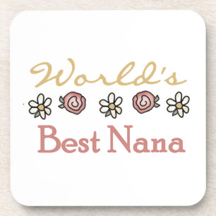 Daisies and Roses Best Nana Gifts Coaster