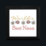 Daisies and Roses Best Nana Gifts Gift Box<br><div class="desc">World's Best Nana keepsake tiles,  boxes,  ornaments,  notebooks,  mugs,  cards,  stickers,  mousepads,  tote bags,  and other nana gear with a pretty daisies and roses design.</div>