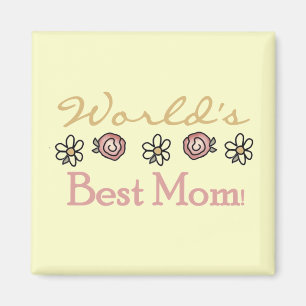 Daisies and Roses World's Best Mum Magnet
