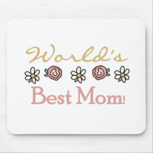 Daisies and Roses World's Best Mum Mouse Pad