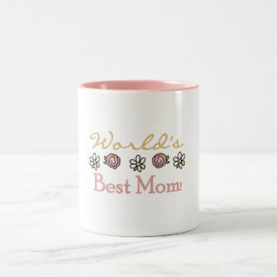 Daisies and Roses World's Best Mum Two-Tone Coffee Mug