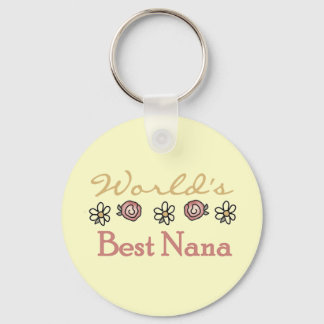 Daisies and Roses Worlds Best Nana Key Ring
